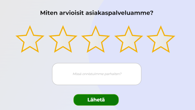 Arvostelusovellus esimerksiksi kauppaan tai ostoskeskukseen